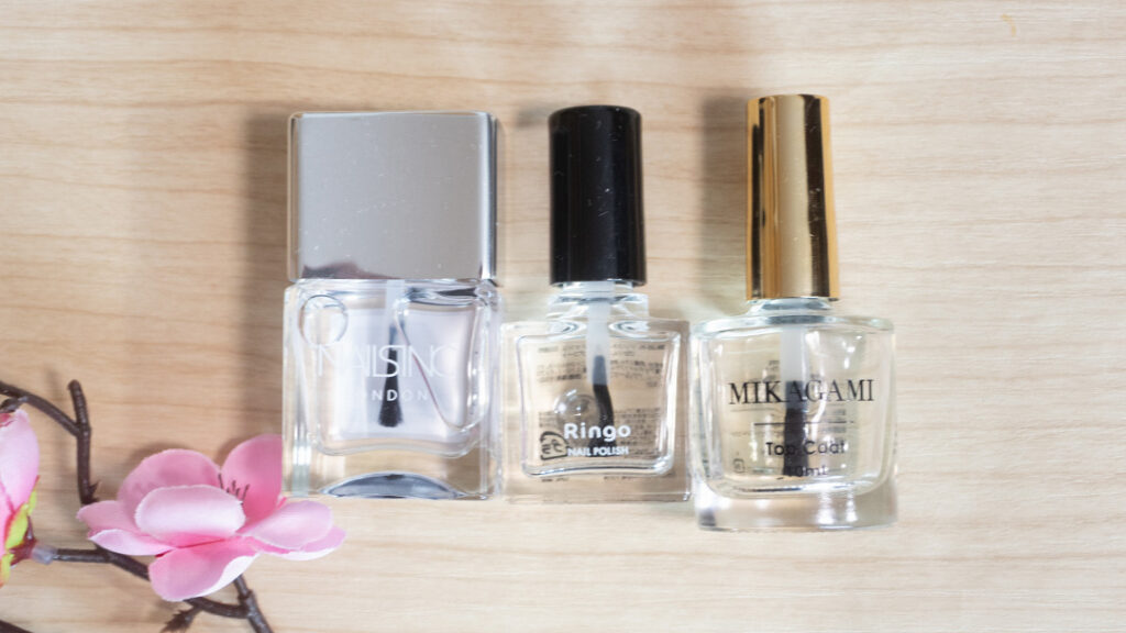 ツヤが出る速乾性のタイプの商品例３つ