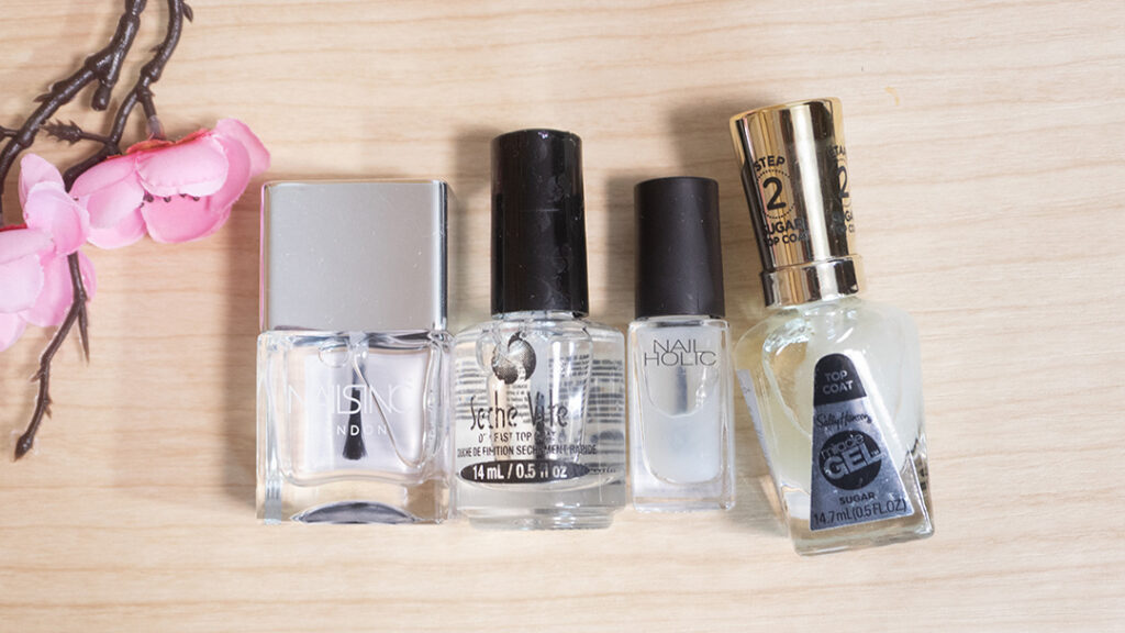 様々な種類のトップコート