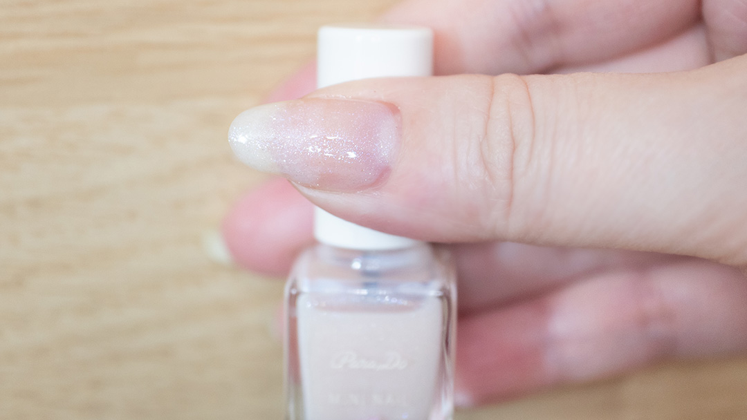 PK21 とろける白桃を実際に塗ったところ