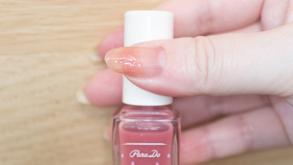 PK06 朝摘みイチゴを実際に塗ったところ